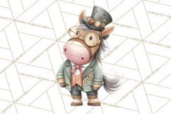 Steampunk Farm Animal Clipart PNG Product Image 5
