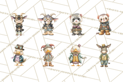 Steampunk Farm Animal Clipart PNG Product Image 8