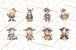 Steampunk Farm Animal Clipart PNG Product Image 7