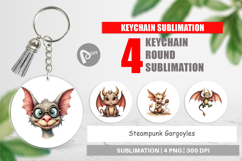 Steampunk Gargoyles Keychain Product Image 1