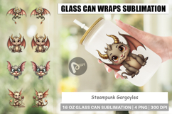 Steampunk Gargoyles Glass Can Product Image 1