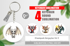 Steampunk Gargoyles Keychain Product Image 1
