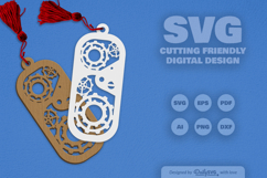 Steampunk Bookmark SVG Product Image 1