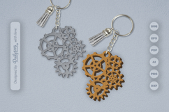 Steampunk Gear Keychain SVG Product Image 2