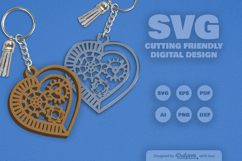 Steampunk Gear Keychain SVG Product Image 1