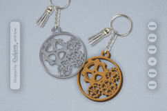 Steampunk Gear Keychain SVG Product Image 2