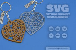 Steampunk Gear Keychain SVG Product Image 1