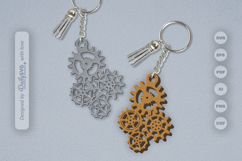 Steampunk Gear Keychain SVG Product Image 1