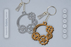 Steampunk Gear Keychain SVG Product Image 1