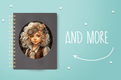 Steampunk Girls, Vintage Clipart Product Image 6