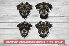 Steampunk Dogs Stickers | Victorian Fantasy Printable PNG Product Image 1