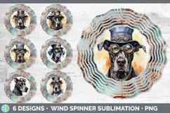 Bundle of six Watercolor Great Danes Wind Spinner designs.