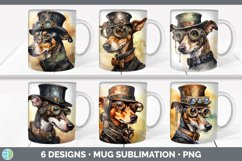 Bundle of six Watercolor Greyhounds Mug Wrap designs.
