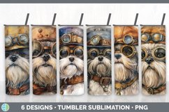 Bundle of six Watercolor Lhasa Apsos Tumbler designs.