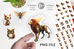 Steampunk Menagerie Sticker Product Image 1