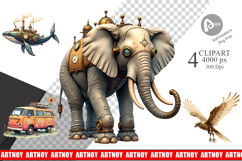 Steampunk Menagerie Clipart Product Image 1
