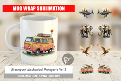 Steampunk Menagerie Mug Wrap Product Image 1