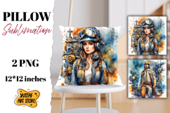 Steampunk pillow sublimation. Product Image 1