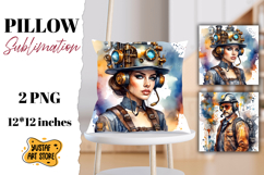 Steampunk pillow sublimation. Product Image 1