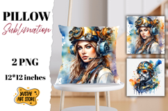 Steampunk pillow sublimation. Product Image 1