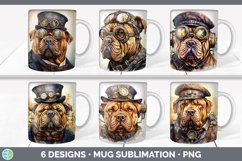 Bundle of six Watercolor Shar Peis Mug Wrap designs.