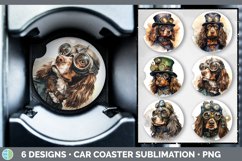 Bundle of six Watercolor Spaniels Car Coaster designs.
