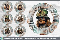 Bundle of six Watercolor Spaniels Wind Spinner designs.