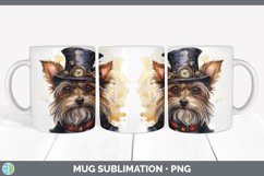 GorgeousWatercolor Yorkshire Terriers Mug Wrap design.