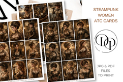 Steampunk woman junk journal ATC Cards Product Image 1