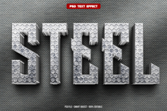 Steel 3D editable text effect Product Image 1