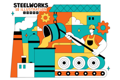 10 Steelworks Vector Illustration Product Image 1