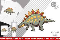 Stegosaurus with Plates Clipart Product Image 1