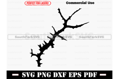 Stephens Lake West Virginia Map SVG PNG DXF EPS PDF Product Image 1