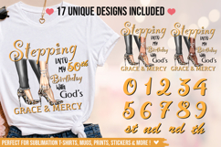 Stepping Birthday PNG Bundle 17 yellow designs 300 DPI Product Image 3