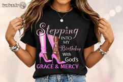 Stepping Into My Birthday PNG Pink Heels Design Files PNG Product Image 3