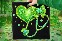St Patricks Day Stethoscope Nurse PNG, Lucky Nurse PNG Product Image 1