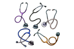 stetoscope set sketch hand drawn Product Image 1