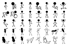Stick Figure Vector Set #5 Product Image 1