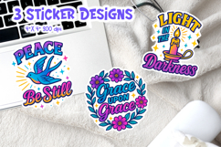 Christian Sticker Printable | Bible Verse Quotes PNG Product Image 1