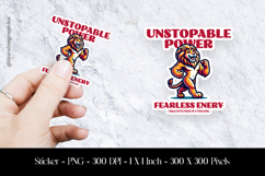 Unstopable Power Fearless Energy Sticker Design PNG Product Image 1