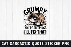 Sarcastic cat quote sticker design png Product Image 1