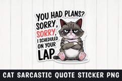 Sarcastic cat quote sticker design png Product Image 1
