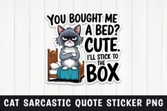 Sarcastic cat quote sticker design png Product Image 1