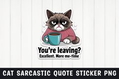 Sarcastic cat quote sticker design png Product Image 1