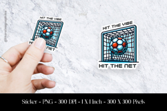 Hit The Vibe Hit The Net Sticker Design PNG Product Image 1