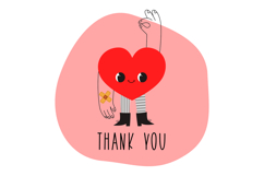 Blood Donation Heart Character Sticker Set - Kawaii Medical Product Image 2
