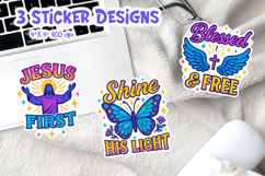 Christian Stickers PNG | Bright Faith Quotes Printable Product Image 4