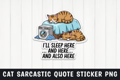 Sarcastic cat quote sticker design png Product Image 1