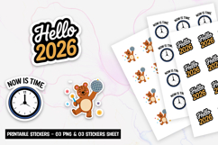 Motivational Journaling Stickers PNG Product Image 1