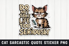 Sarcastic cat quote sticker design png Product Image 1